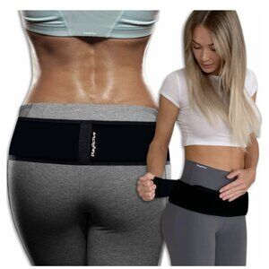 Sacroiliac SI Joint Pain Hip Belt Women Men Lower Back Lumbar Support XL-XXL Bla
